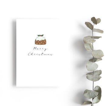Christmas Pudding Greetings Card Pack Of Two, 2 of 6