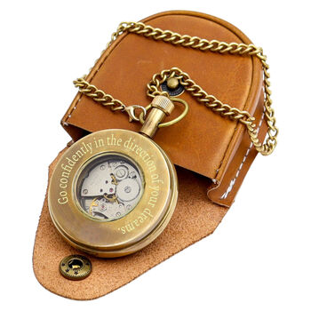 Personalised The Mayfair Mechanical Pocket Watch With Case, 5 of 11
