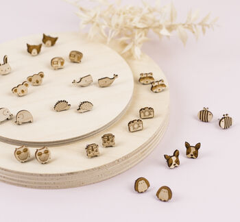 Wooden Animal Earrings Gift Set, 2 of 12