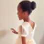 Duchess Satin First Communion Dress – Tulle Puff Sleeves And Tutu Skirt, thumbnail 9 of 10