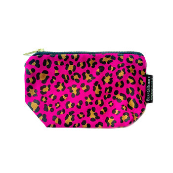 Pink Leopard Print Washable Makeup Bag, 8 of 10