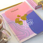 A5 Gold Foiled Abstract Pink And Purple Notebook, thumbnail 2 of 3