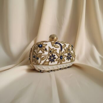 Oval Off White Clutch Bag, 2 of 9