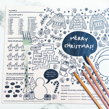 Six Christmas Activity Placemats, Not Just For Kids, 4 of 10