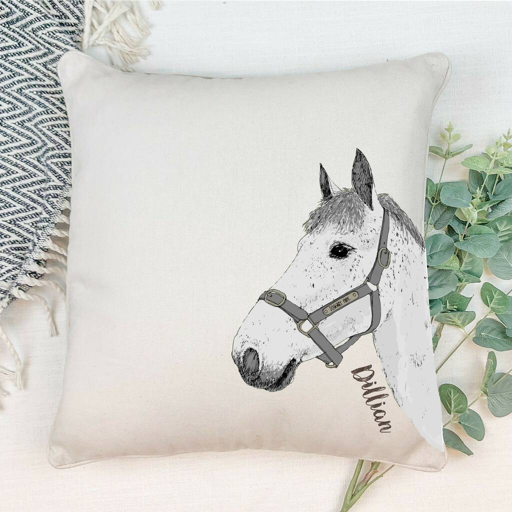 Illustrated Personalised Horse Cushion, 1 of 3