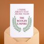 Roman Empire Anniversary Or Valentine Card, thumbnail 1 of 3