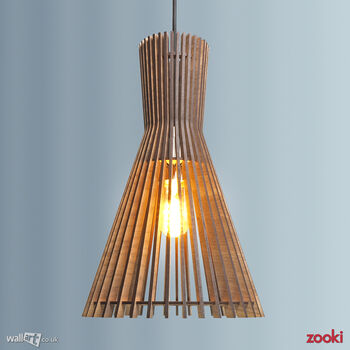 Zooki Two 'Mielikki' Wooden Pendant Light, 5 of 8