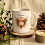Personalised Name Female Highland Cow Ceramic Mug, thumbnail 4 of 6