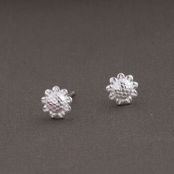 Sterling Silver Sunflower Earrings 'Sunshine', 10 of 10