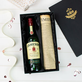 Jameson Triple Distilled Whiskey And Original Newspaper, 2 of 4