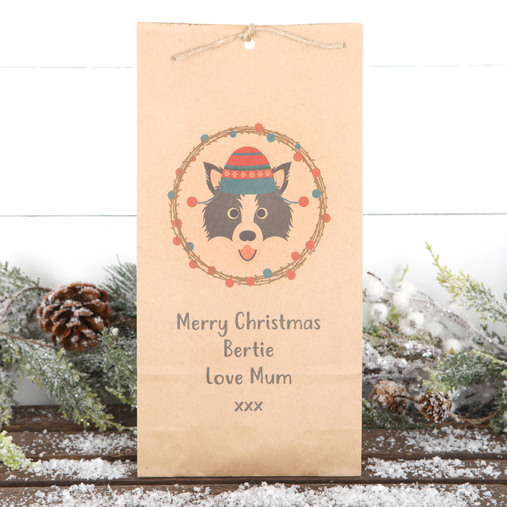 personalised for the dog christmas gift bag by red berry apple