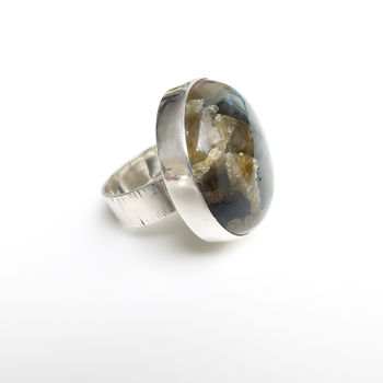 Large Labradorite Gemstone Ring Set In Sterling Silver, 2 of 6