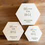 Personalised Welcome To The World Hexagon Keepsake Box New Baby Gift, thumbnail 4 of 6