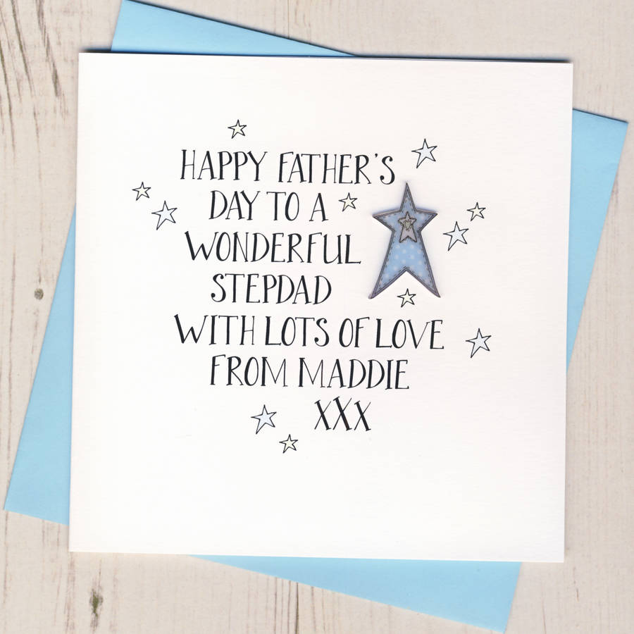 Personalised Wonderful Step Dad Fathers Day Card By Eggbert And Daisy 