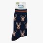 Dapper Hare Men's Bamboo Dress Socks Navy, thumbnail 4 of 4