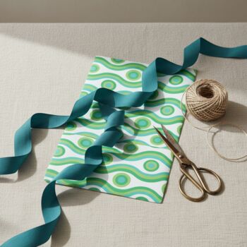 Vibrant Swirls And Circles Gift Wrapping Paper, 3 of 9