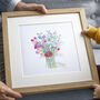 Personalised Birth Flower Bouquet Family Print, thumbnail 1 of 7