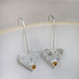 Sterling Silver Heart And Birthstone Earrings, thumbnail 2 of 8