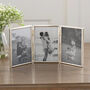 Fine Silver Hinged Triple Photo Frame, thumbnail 2 of 2