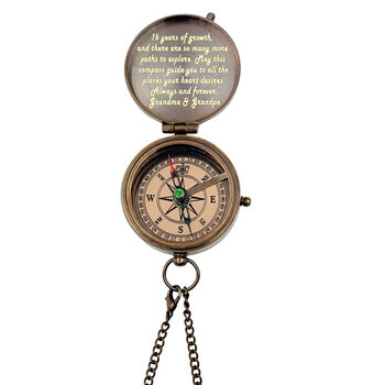 Personalised 16th Milestone Birthday Compass Gift, 7 of 10