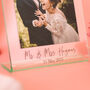 Personalised Glass Style Mr And Mrs Wedding Photo Frame, thumbnail 2 of 3