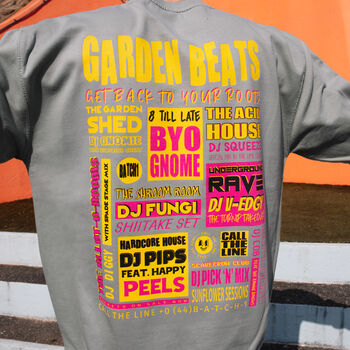 Garden Beats Unisex Festival Sweatshirt, 2 of 3