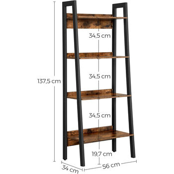 Four Tier Freestanding Ladder Home Office Storage Shelf, 6 of 6