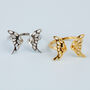 Sterling Silver Butterfly Wings Adjustable Ring, thumbnail 3 of 5