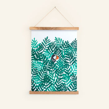 Puffin And Ferns Children's Art Print, 2 of 2