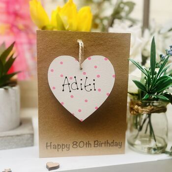 Personalised 80th Birthday Wooden Keepsake Card, 3 of 3