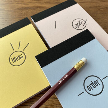 'Chaos, Ideas, Order' Letterpress Notebooks, 2 of 3