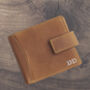 Personalised Men's Oiled Leather Wallet Rfid Cognac Brown, thumbnail 1 of 8