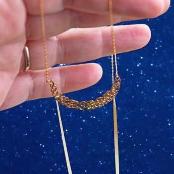 Abstract Filigree Crescent Moon Necklace, 3 of 8