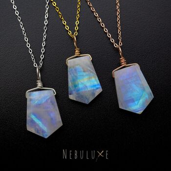 Rainbow Moonstone Necklace, 4 of 10