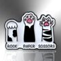 Rock Paper Scissors Cat Paws Enamel Pin, Gifts For Cat Lovers, thumbnail 3 of 8
