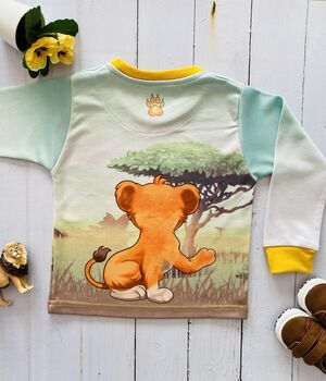 Lion Long Sleeve Top And Bottoms, 6 of 7