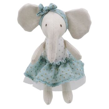 Personalised Tiny Elephant Toy In Skirt, 4 of 4