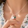 Personalised Initial And Heart Birthstone Necklace, thumbnail 1 of 11