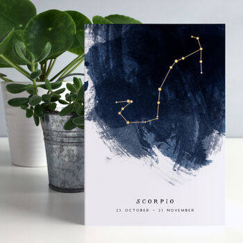 Scorpio Constellation Zodiac Star Sign Birthday Card, 2 of 5