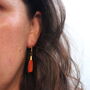 Suede Tassel Earrings, thumbnail 3 of 4