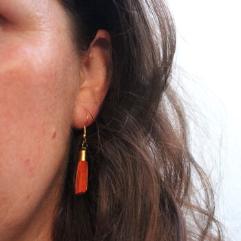 Suede Tassel Earrings, 3 of 4