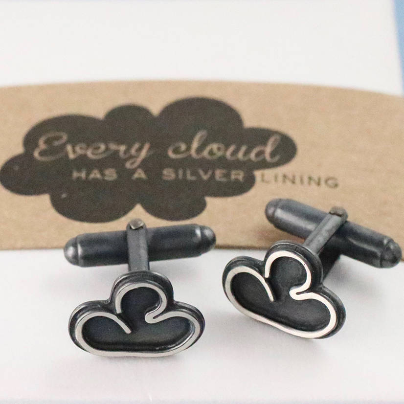 Cloud Cufflinks. Thinking Of You Gift For Friend, 1 of 12