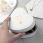 Customisable Shooting Star White Heart Jewellery Case, thumbnail 7 of 10