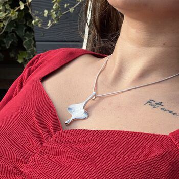 Unusual Silver Pendant Necklace Graduation Gift, 2 of 9