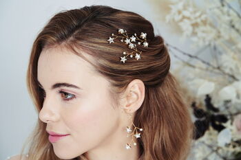 Star Swarovski Crystal Wedding Hairpins Set Lunaria, 8 of 8