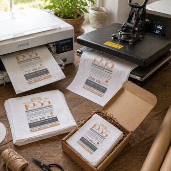 Personalised 90th Birthday Gift 1936 Handkerchief Pair, 2 of 12