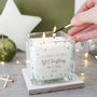 First Married Christmas Snowflake Scented Candle, thumbnail 1 of 5