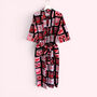 Cherry And Bow Print 100% Cotton Dressing Gown, thumbnail 2 of 6