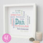 Personalised Retirement Word Art Gift For Him, thumbnail 1 of 4