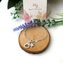 Handcuff And Initial Star Silver Friendship Bracelet, thumbnail 4 of 12